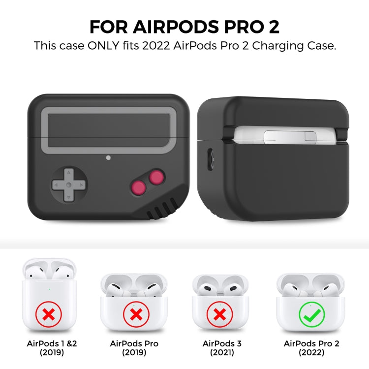 For AirPods Pro 2 AhaStyle PT-JY07 Split Silicone Cartoon Earphone Protective Case(Gray)
