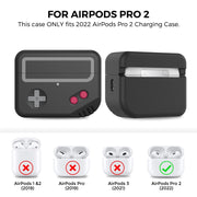 For AirPods Pro 2 AhaStyle PT-JY07 Split Silicone Cartoon Earphone Protective Case(Black)
