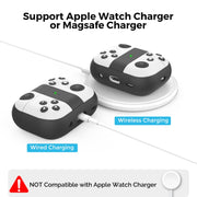 For AirPods Pro 2 AhaStyle PT-JY08 Split Silicone Cartoon Earphone Protective Case(Black And White)