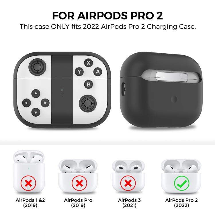For AirPods Pro 2 AhaStyle PT-JY08 Split Silicone Cartoon Earphone Protective Case(Black And White)
