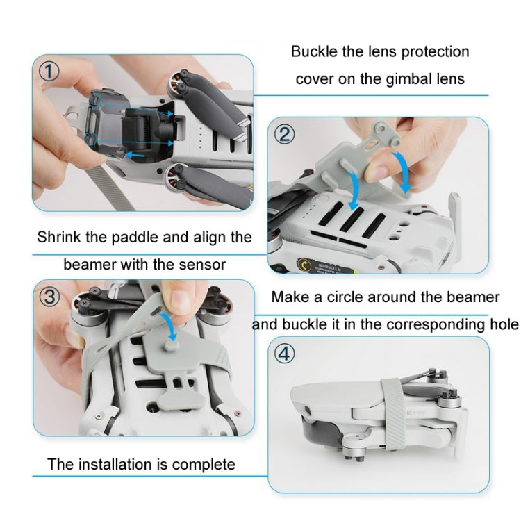 For DJI Mavic Mini / Mini 2 SE RCSTQ Gimbal Protection Kit Paddle Restrainer(Black)