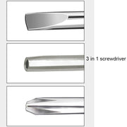 3 In 1 Watch Repair Mini Screwdriver Multifunctional Eyeglass Repair Screwdriver(Plastic Handle)