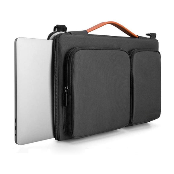 Computer Messenger Shoulder Bag Laptop Sleeve Bag, Size: 13.3-14 inch(Black)