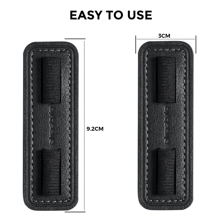 AhaStyle PT184 Adhesive PU Leather Pen Holder(Black)