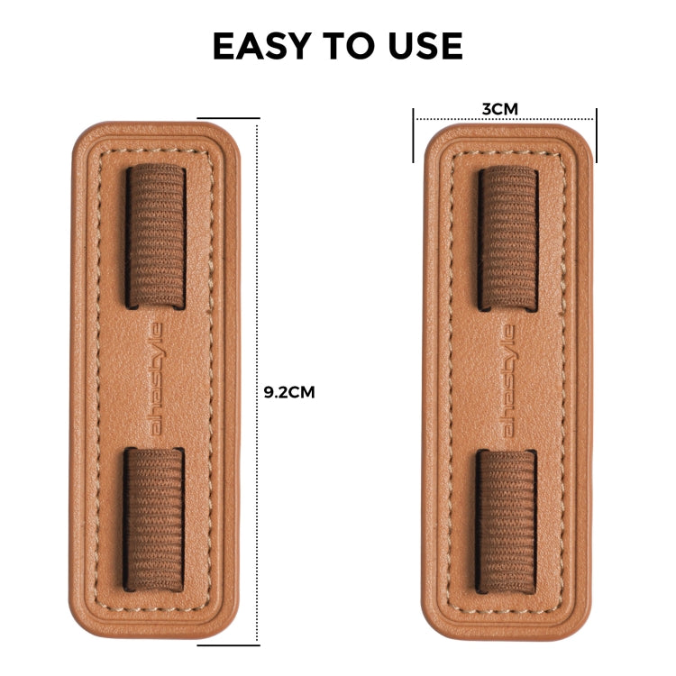 AhaStyle PT184 Adhesive PU Leather Pen Holder(Brown)