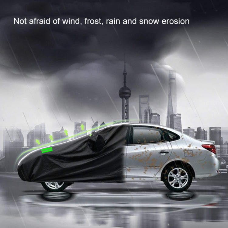 190T Silver Coated Cloth Car Rain Sun Protection Car Cover with Reflective Strip, Size: Y-L