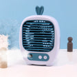 1315 Spray Humidification Hydrating Cartoon Fan USB Charging Desktop Fan(Bunny Blue) - Electric Fans by PMC TechLife | Online Shopping South Africa | PMC TechLife | Buy Now Pay Later Mobicred