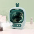 1315 Spray Humidification Hydrating Cartoon Fan USB Charging Desktop Fan(Bunny Green) - Electric Fans by PMC TechLife | Online Shopping South Africa | PMC TechLife | Buy Now Pay Later Mobicred