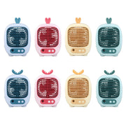 1315 Spray Humidification Hydrating Cartoon Fan USB Charging Desktop Fan(Bunny Blue)