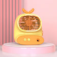 CS1319 Desktop Small Hydrating Spray Cartoon Fan Rechargeable Silent Humidifying Fan(Deer Yellow) - Electric Fans by PMC TechLife | Online Shopping South Africa | PMC TechLife | Buy Now Pay Later Mobicred