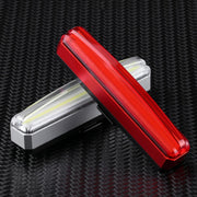 Bicycle Tail Light USB Rechargeable Water-resistant Night Riding Warning Light(White)