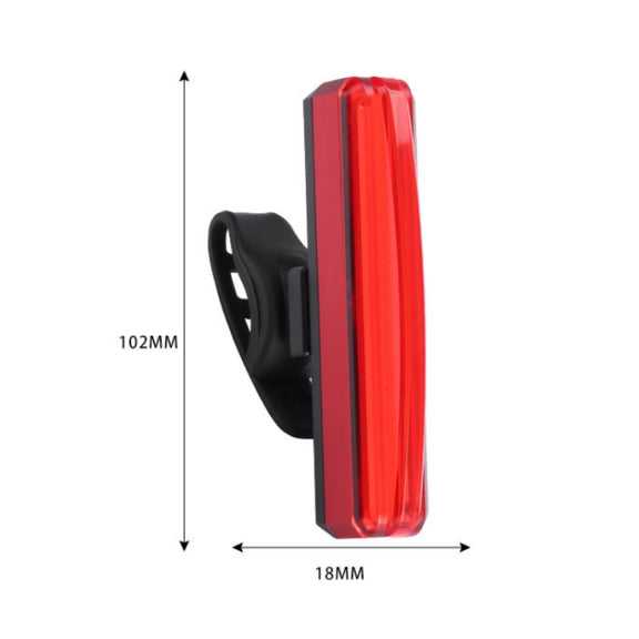 Bicycle Tail Light USB Rechargeable Water-resistant Night Riding Warning Light(White)