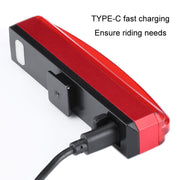 Bicycle Tail Light USB Rechargeable Water-resistant Night Riding Warning Light(White)