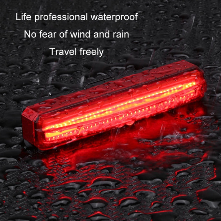 Bicycle Tail Light USB Rechargeable Water-resistant Night Riding Warning Light(White)