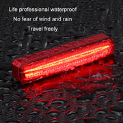 Bicycle Tail Light USB Rechargeable Water-resistant Night Riding Warning Light(White)
