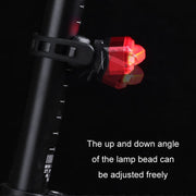 Bicycle Tail Light USB Rechargeable Water-resistant Night Riding Warning Light(White)