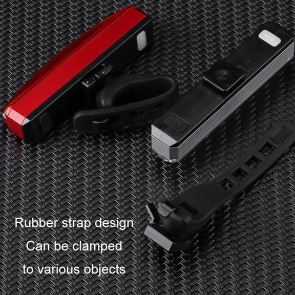 Bicycle Tail Light USB Rechargeable Water-resistant Night Riding Warning Light(White)