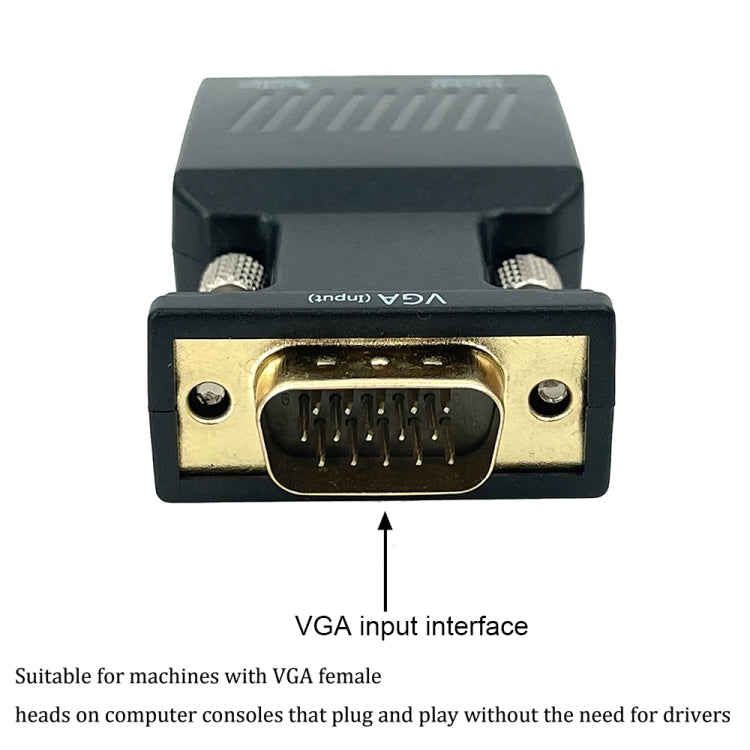 VGA to HDMI Projector HDMI Adapter With Audio Cable Computer HD Converter