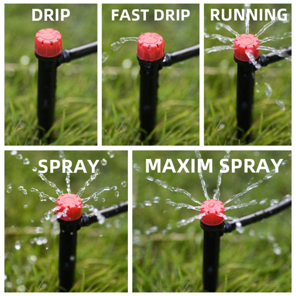 25m Kit Hose Drip Irrigation System Plant Watering Set 360 Degree Adjustable Drippers