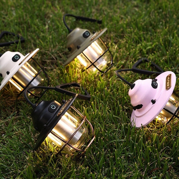 Outdoor Lighting Camping Light USB Rechargeable Horse Lantern(Apricot)