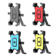 Electric Bike Motorcycle Bicycle Riding Shockproof Navigation Bracket, Color: Blue For Rearview Mirror