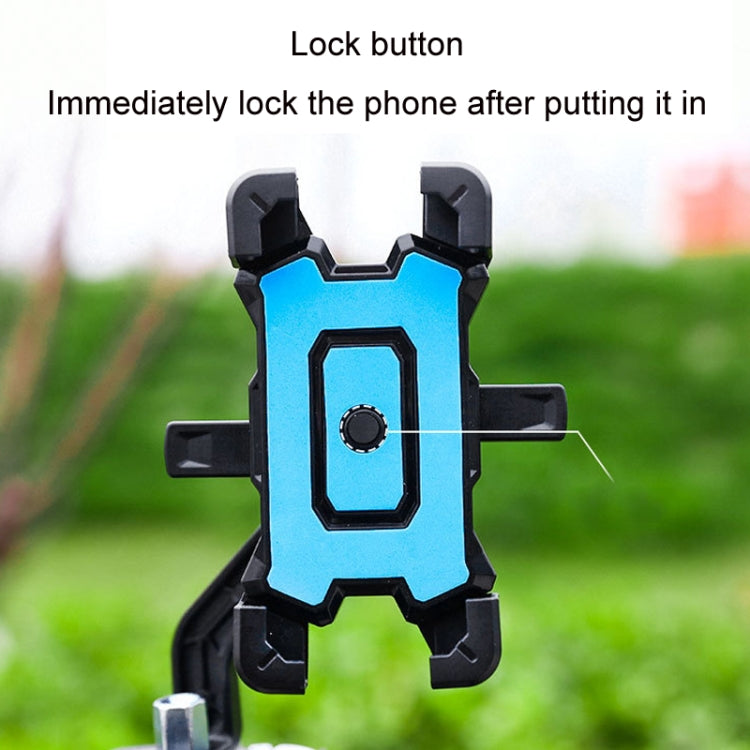 Electric Bike Motorcycle Bicycle Riding Shockproof Navigation Bracket, Color: Black For Rearview Mirror