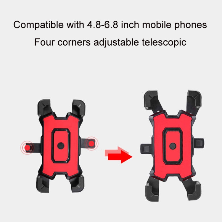 Electric Bike Motorcycle Bicycle Riding Shockproof Navigation Bracket, Color: Black For Rearview Mirror