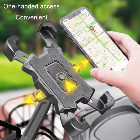 Electric Bike Motorcycle Bicycle Riding Shockproof Navigation Bracket, Color: Red For Handlebar