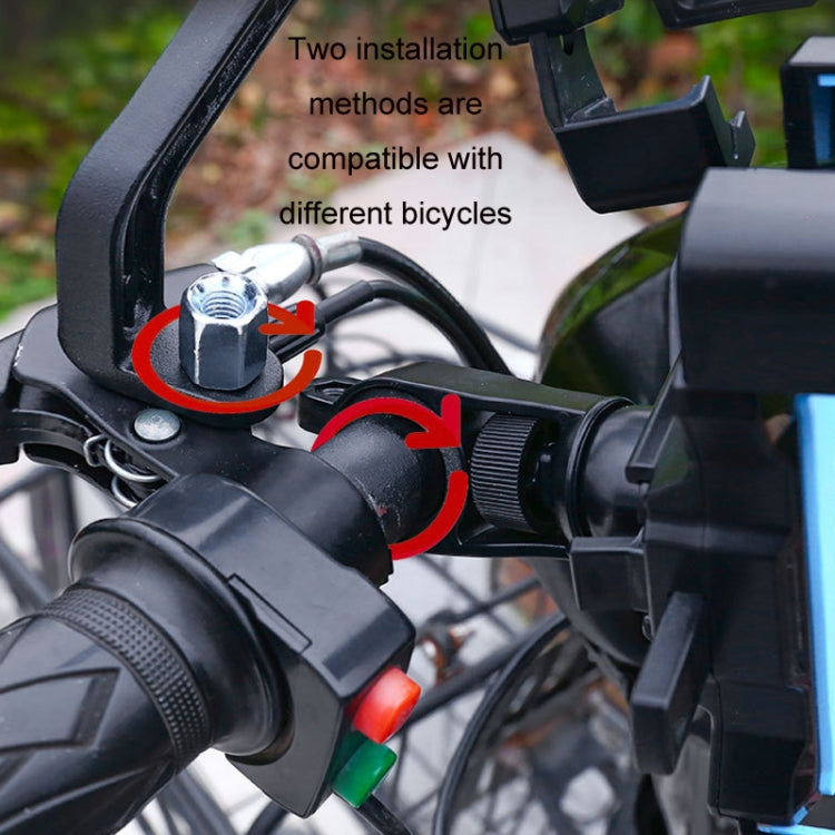 Electric Bike Motorcycle Bicycle Riding Shockproof Navigation Bracket, Color: Blue For Rearview Mirror