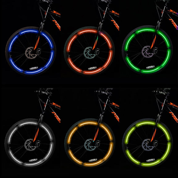 10pcs Reflective Stickers For Bicycle Rims Riding Equipment Accessories(Yellow)