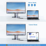 QGeeM UH03-1 USB3.0 Multifunctional Docking Station Type-C PD100W HUB(3 in 1)