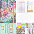 A6 Mandala Binder Financial Plan Notebook PU Leather Cash Budget Book(Vitality Green) - Notebooks by PMc TechLife | Online Shopping South Africa | PMc TechLife | Buy Now Pay Later Mobicred