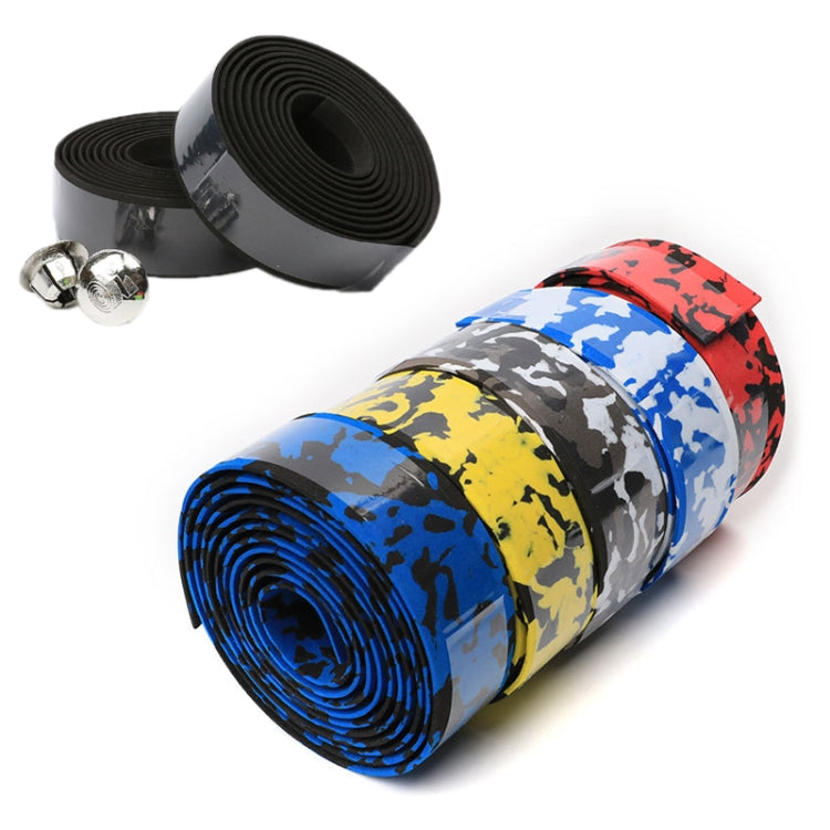 Camouflage Bicycle Curved Handlebar Straps(Red Black)