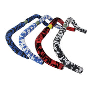 Camouflage Bicycle Curved Handlebar Straps(Blue White)