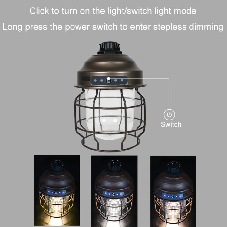 Outdoor Camping Portable Light With Carabiner, Color: Copper