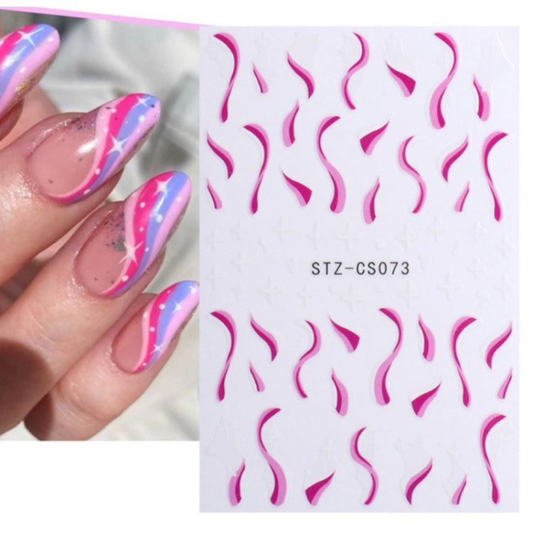 French Style Manicure Sticker Pop Stripe Line Nail Sticker(Stz-CS073)