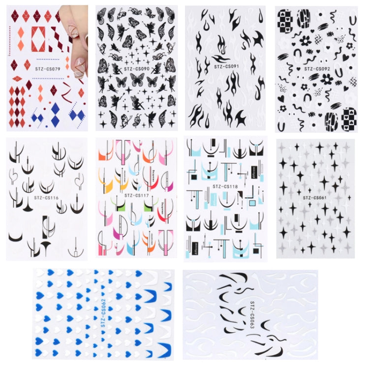 French Style Manicure Sticker Pop Stripe Line Nail Sticker(Stz-CS091)