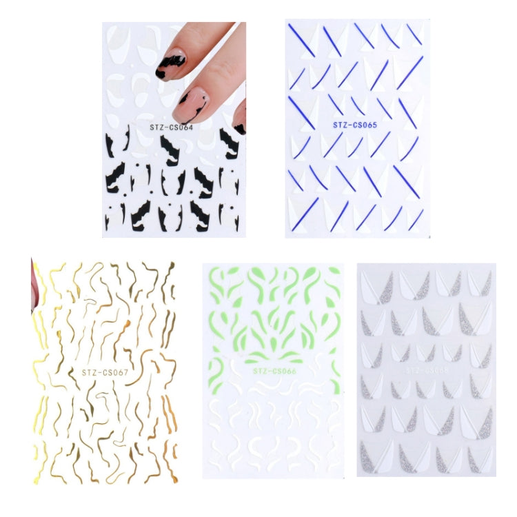 French Style Manicure Sticker Pop Stripe Line Nail Sticker(Stz-CS064)