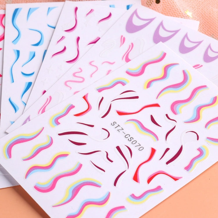 French Style Manicure Sticker Pop Stripe Line Nail Sticker(Stz-CS073)