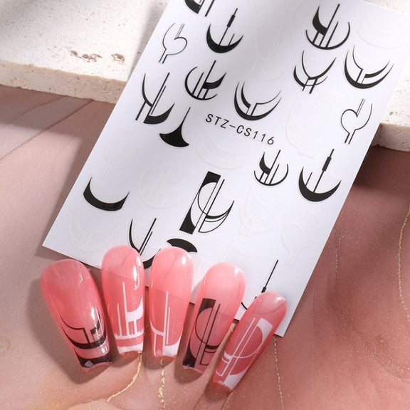 French Style Manicure Sticker Pop Stripe Line Nail Sticker(Stz-CS069)