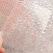 Gold Silver Manicure Stickers Imitation Metal Line Adhesive Nail Stickers(Stz-C032)