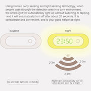 D05  Smart  Induction Magnetic Night Light with Time Display,Spec: Touch Dimming