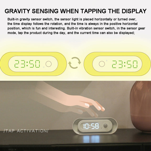 D05  Smart  Induction Magnetic Night Light with Time Display,Spec: Touch Dimming
