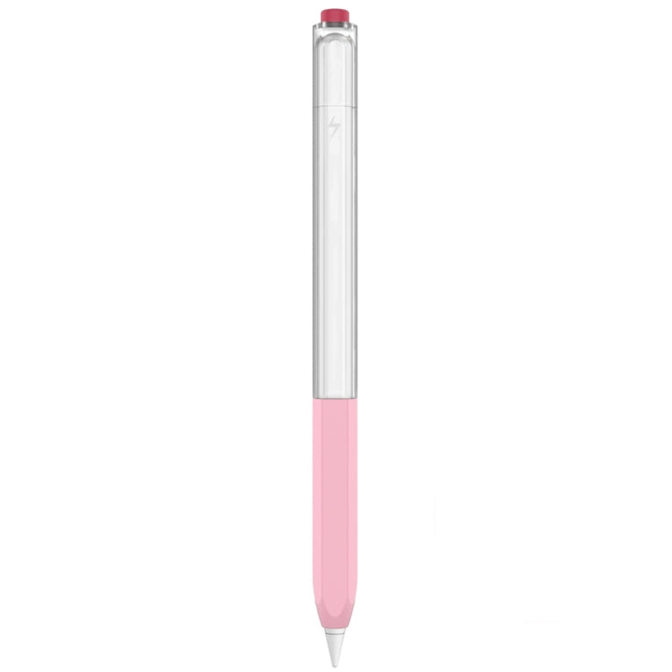 For Apple Pencil 2 AhaStyle PT-LC05 Jelly Style Translucent Silicone Protective Pen Case(Pink)