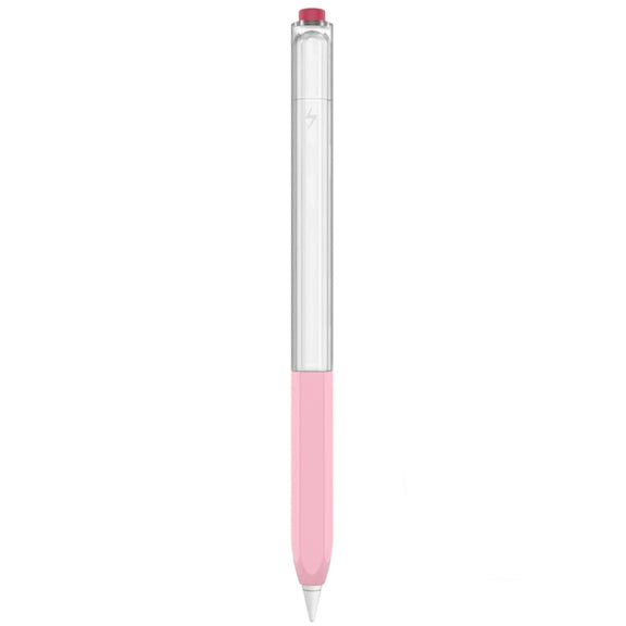 For Apple Pencil 2 AhaStyle PT-LC05 Jelly Style Translucent Silicone Protective Pen Case(Pink)