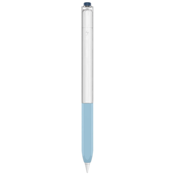 For Apple Pencil 2 AhaStyle PT-LC05 Jelly Style Translucent Silicone Protective Pen Case(Blue)
