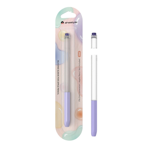 For Apple Pencil 2 AhaStyle PT-LC05 Jelly Style Translucent Silicone Protective Pen Case(Blue)