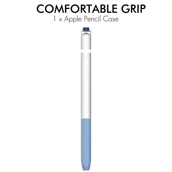 For Apple Pencil 2 AhaStyle PT-LC05 Jelly Style Translucent Silicone Protective Pen Case(Blue)