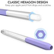 For Apple Pencil 2 AhaStyle PT-LC05 Jelly Style Translucent Silicone Protective Pen Case(Blue)