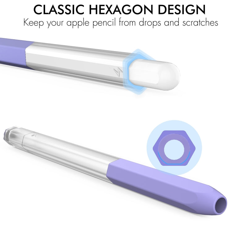 For Apple Pencil 2 AhaStyle PT-LC05 Jelly Style Translucent Silicone Protective Pen Case(Blue)
